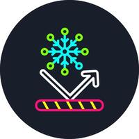 Snow Proof Line Multi Color Design vector