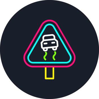 Smooth Road Line Multi Color Design vector