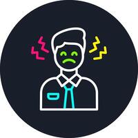 Sadness Line Multi Color Design vector