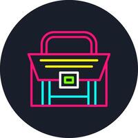 Suitcase Line Multi Color Design vector