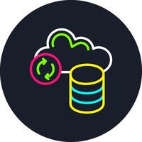 Backup Line Multi Color Design vector