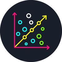 Scatter Graph Line Multi Color Design vector