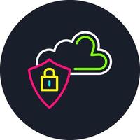 Protection Line Multi Color Design vector