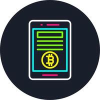 Blockchain App Line Multi Color Design vector
