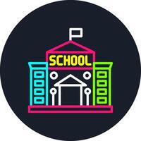 School Line Multi Color Design vector