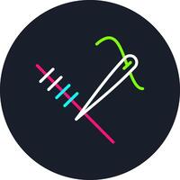 Stitching Line Multi Color Design vector