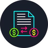 Transaction Line Multi Color Design vector