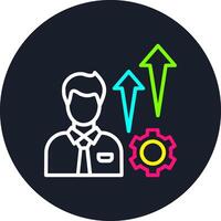 Professional Development Line Multi Color Design vector