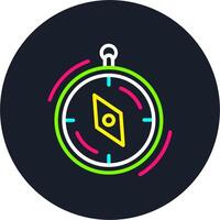 Compass Line Multi Color Design vector