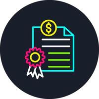 Certificate Line Multi Color Design vector