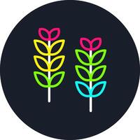 Wheat Line Multi Color Design vector