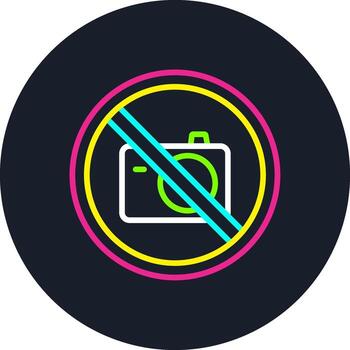 No fotos línea multi color diseño vector