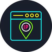 Ip Address Line Multi Color Design vector