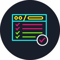Web Browser Line Multi Color Design vector