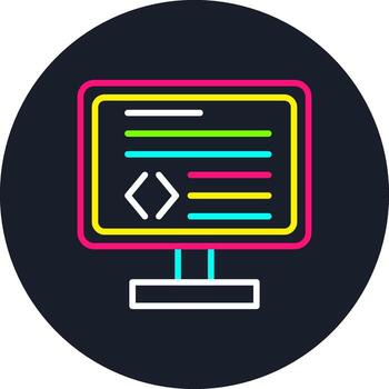 Programming Line Multi Color Design vector