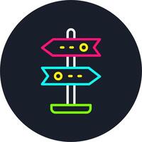 Sign Line Multi Color Design vector
