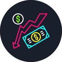 Devaluation Line Multi Color Design vector