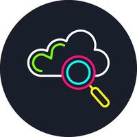 Search Line Multi Color Design vector