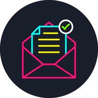 Mail Line Multi Color Design vector