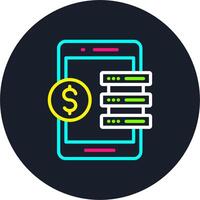 Mobile Data Restore Line Multi Color Design vector