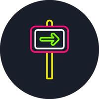 One Way Line Multi Color Design vector