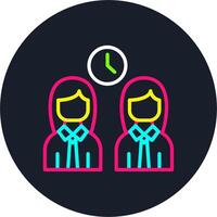 Team Line Multi Color Design vector