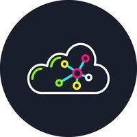 Network Line Multi Color Design vector