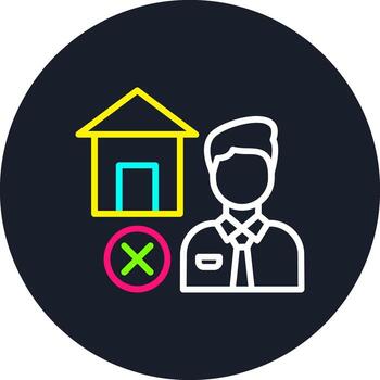 Homeless Line Multi Color Design vector