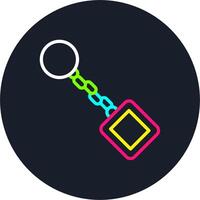 Key Chain Line Multi Color Design vector