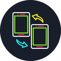 Data Synchronization Line Multi Color Design vector