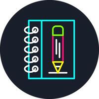 Sketchbook Line Multi Color Design vector