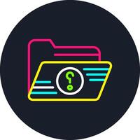 Question Line Multi Color Design vector