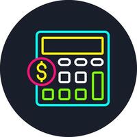Calculator Line Multi Color Design vector