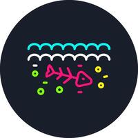 Dead Fish Line Multi Color Design vector