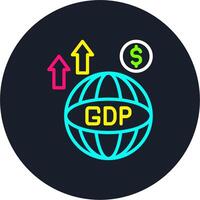 Gdp Line Multi Color Design vector
