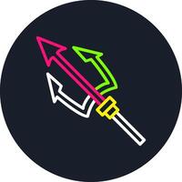 Trident Line Multi Color Design vector