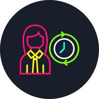 Full time Line Multi Color Design vector