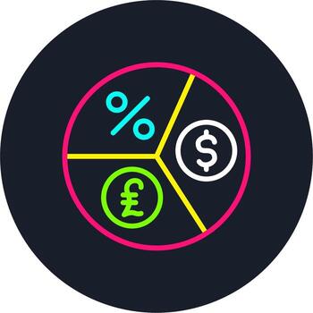 Dividends Line Multi Color Design vector