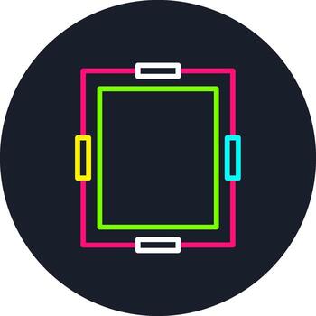 marco línea multi color diseño vector