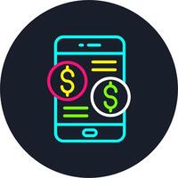 Smartphone Line Multi Color Design vector