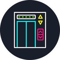 Modern Elevator Line Multi Color Design vector