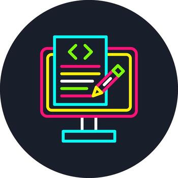 contenido línea multi color diseño vector