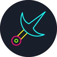 Kunai Line Multi Color Design vector