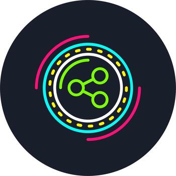 Share Line Multi Color Design vector