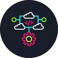 Algorithm Line Multi Color Design vector