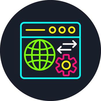 navegador línea multi color diseño vector