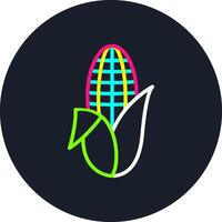 Corn Line Multi Color Design vector