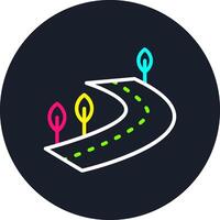 Lane Line Multi Color Design vector