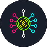 Sales Enablement Line Multi Color Design vector
