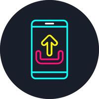 Upload Line Multi Color Design vector